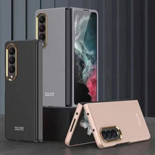 Load image into Gallery viewer, Galaxy Z Fold 4 Ultra Thin Hard Shell With Golden Edge