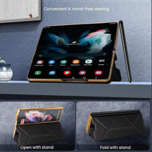 Load image into Gallery viewer, Premium Magnetic Flip Case for Fold with Pen Slot For Galaxy Z Fold3 & 4