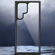 Load image into Gallery viewer, Galaxy S22 Ultra Hybrid Bumper Clear Case Black