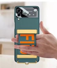 Load image into Gallery viewer, Samsung Galaxy Z Flip 4 with Wristband Shockproof Flip Case Hard