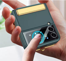 Load image into Gallery viewer, Samsung Galaxy Z Flip 4 with Wristband Shockproof Flip Case Hard