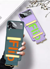 Load image into Gallery viewer, Samsung Galaxy Z Flip 4 with Wristband Shockproof Flip Case Hard