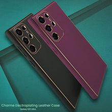 Load image into Gallery viewer, Luxury Design Leather Back Case Samsung Galaxy S22 Ultra