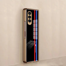 Load image into Gallery viewer, Galaxy Z Fold4 Motorsports Strip Glass Case- Black