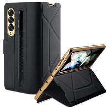 Load image into Gallery viewer, Premium Magnetic Flip Case for Fold with Pen Slot For Galaxy Z Fold3 & 4