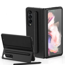 Load image into Gallery viewer, Galaxy Z Fold 3 Newest Anti Drop PU Leather Flip Full Cover With Pen Holder