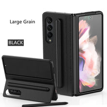 Load image into Gallery viewer, Galaxy Z Fold 3 Newest Anti Drop PU Leather Flip Full Cover With Pen Holder