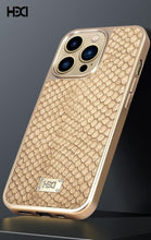 Load image into Gallery viewer, PU Leather Crocodile Pattern Protective Back Case For iPhone Series