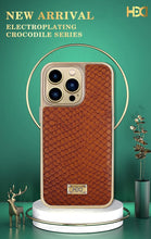 Load image into Gallery viewer, PU Leather Crocodile Pattern Protective Back Case For iPhone Series