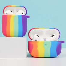 Load image into Gallery viewer, Rainbow Liquid Silicone Earbuds Case