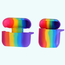 Load image into Gallery viewer, Rainbow Liquid Silicone Earbuds Case