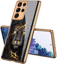 Load image into Gallery viewer, Galaxy S21 Ultra Glass Lion Pattern luxurious Designer back Case