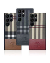 Load image into Gallery viewer, Samsung S23 Ultra Santa Barbara Polo PLAID Premium Leather Case For Samsung S23 Ultra