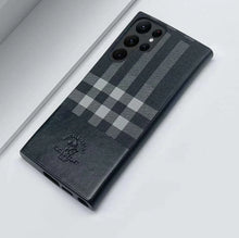 Load image into Gallery viewer, Samsung S23 Ultra Santa Barbara Polo PLAID Premium Leather Case For Samsung S23 Ultra