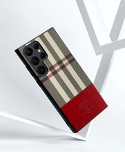 Load image into Gallery viewer, Samsung S23 Ultra Santa Barbara Polo PLAID Premium Leather Case For Samsung S23 Ultra