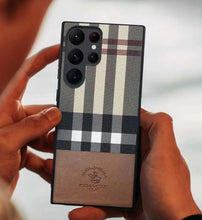 Load image into Gallery viewer, Samsung S23 Ultra Santa Barbara Polo PLAID Premium Leather Case For Samsung S23 Ultra