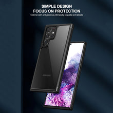 Load image into Gallery viewer, Transparent Shockproof Hard Back Silicone Frame Case For Samsung Galaxy S22 Ultra