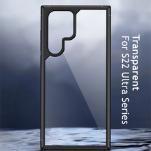 Load image into Gallery viewer, Transparent Shockproof Hard Back Silicone Frame Case For Samsung Galaxy S22 Ultra