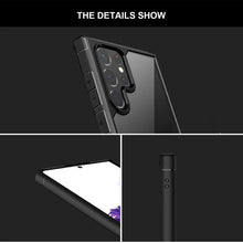 Load image into Gallery viewer, Transparent Shockproof Hard Back Silicone Frame Case For Samsung Galaxy S22 Ultra