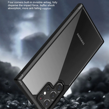 Load image into Gallery viewer, Transparent Shockproof Hard Back Silicone Frame Case For Samsung Galaxy S22 Ultra