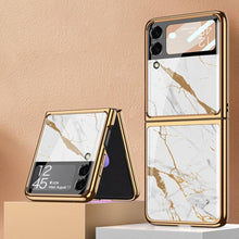 Load image into Gallery viewer, Marble Glass Case For Galaxy Z Flip4