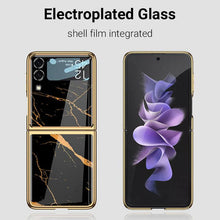 Load image into Gallery viewer, Marble Glass Case For Galaxy Z Flip4