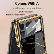 Load image into Gallery viewer, Marble Glass Case For Galaxy Z Flip4