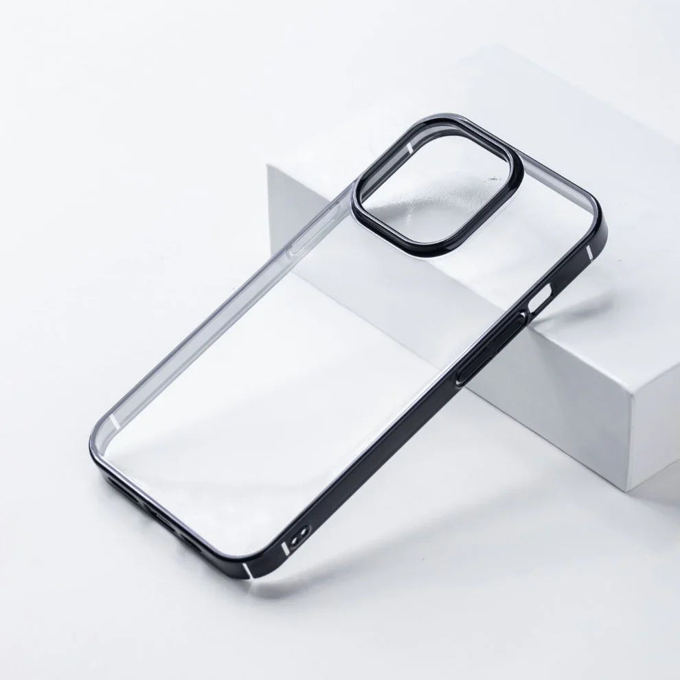 Chrome Electroplated Hard & Clear Back Case for iPhone Series