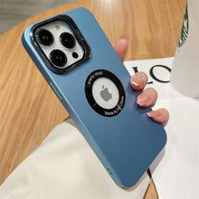 Load image into Gallery viewer, Luxury Camera Protector Stand Case With Logo Cut for iPhone
