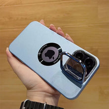 Load image into Gallery viewer, Luxury Camera Protector Stand Case With Logo Cut for iPhone
