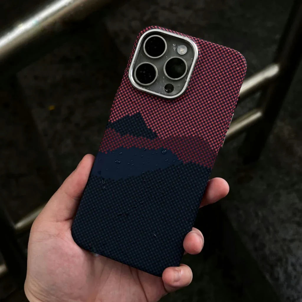 Mountain Texture Kickstand Case for iPhone Series