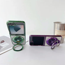 Load image into Gallery viewer, Electroplated Rotating Magnetic Case- Galaxy Z Flip Series
