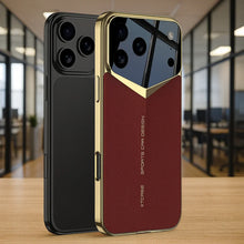 Load image into Gallery viewer, Designer Pattern Leather Shield Case- iPhone
