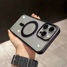 Load image into Gallery viewer, Sleek Matte Electroplating Soft Magsafe Case for iPhone Series
