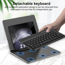 Load image into Gallery viewer, Adjustable Stand for Desk, Wireless Keyboard Leather Magnetic Flip Case For Z Fold Series
