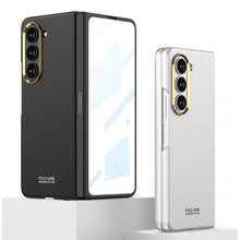 Load image into Gallery viewer, Samsung Galaxy Z Fold 5 Ultra Thin Hard Shell With Golden Edge Protective Case
