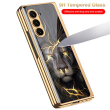 Load image into Gallery viewer, Galaxy Z Fold 5 Lion Pattern Glass Cover Case
