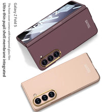 Load image into Gallery viewer, Samsung Galaxy Z Fold 5 Ultra Thin Hard Shell With Golden Edge Protective Case
