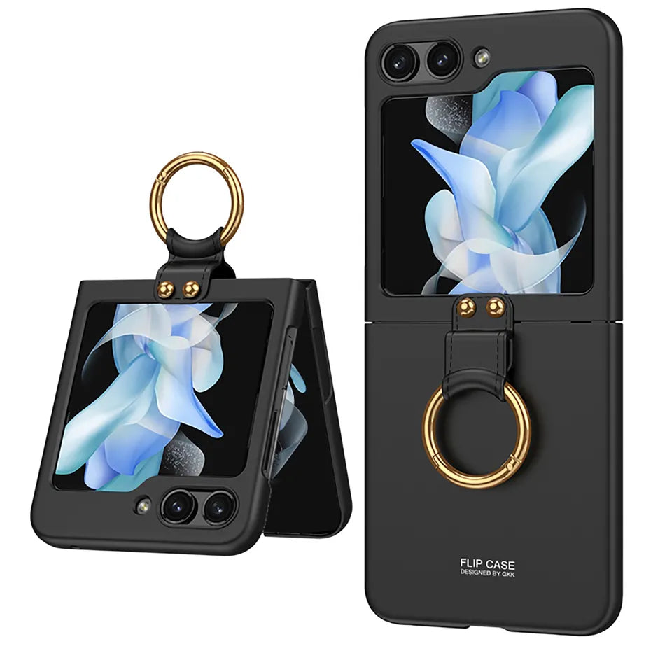 Shock-resistant Hard with Metal Ring Case For Samsung Galaxy Z Flip 5