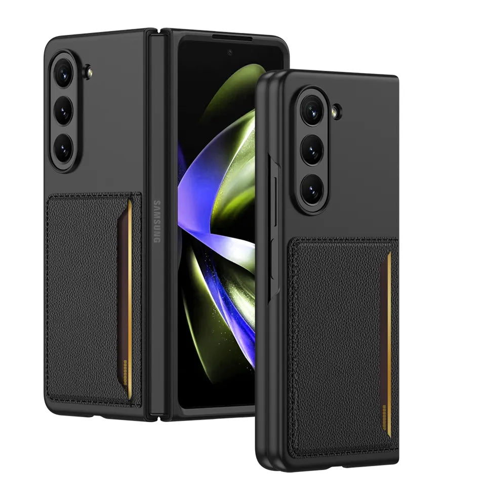 Premium Luxury Card Slot Leather Case For Galaxy Z Fold 5