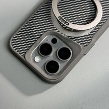 Load image into Gallery viewer, Carbon Fiber Kickstand Cover- iPhone Series
