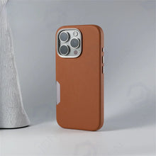 Load image into Gallery viewer, Classic Leather Magnet Shield Case for iPhone 16 Series
