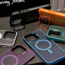 Load image into Gallery viewer, Metal Bracket Magnetic Kickstand Case- iPhone
