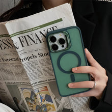 Load image into Gallery viewer, Metal Bracket Magnetic Kickstand Case- iPhone
