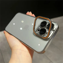 Load image into Gallery viewer, Chrome Electroplated Stand Case for iPhone Series
