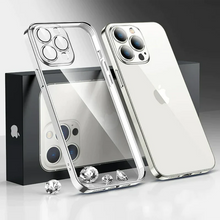 Load image into Gallery viewer, IPHONE 14 SERIES ELECTROPLATING  CASE WITH LENS PROTECTION
