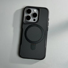 Load image into Gallery viewer, Carbon Fiber Kickstand Cover- iPhone Series
