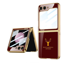 Load image into Gallery viewer, Samsung Galaxy Z Flip 6 Deer Pattern Glass Case
