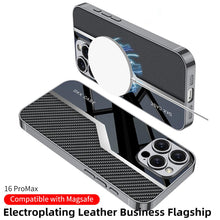 Load image into Gallery viewer, Electroplated Leather Classic Pattern Pro Case- iPhone
