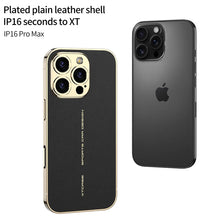 Load image into Gallery viewer, Luxury Leather Golden Camera Case - iPhone
